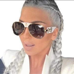 Versace Medusa Aviator Sunglasses NWoT